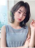 イメチェンウルフひし形シルエット外ハネボブ美髪ワンカール