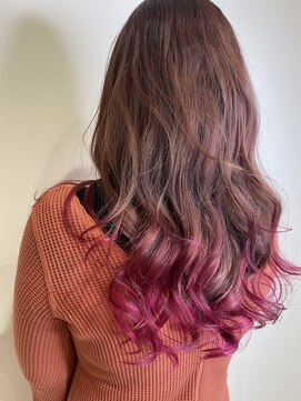 アヴァンス アリオ鳳店(AVANCE) ピンクブラウン×デザインカラー