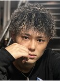 メッシュハイライトスパイラルパーマツイストパーマツーブロック