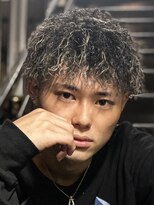 メッシュハイライトスパイラルパーマツイストパーマツーブロック
