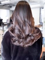 レノラ 本町(LENORA)&nbsp;美髪ミディアムレイヤーカットデジタルパーマチェリーブラウン