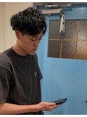 アップバングシャドウパーマ
