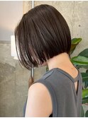 栄小顔丸みボブ透明感ナチュラル