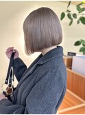 20代30代40代 ストレートボブ/ミルクティーグレージュ