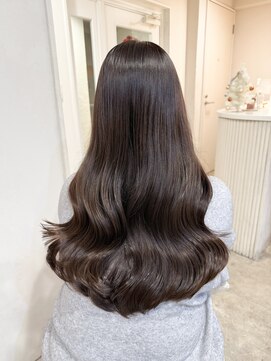 レア 表参道(L'ea) 黒髪 クラゲヘアー オリーブグレー 小顔 ココアベージュ