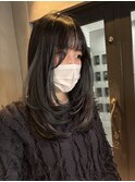 透明感ブラウン×レイヤーカット　秋カラー