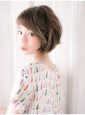 グレージュカラー☆オン眉バング