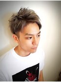 ツーブロック シルバーヘアー