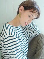 ビーチ(BEACH)&nbsp;ショートウルフ×透け感 シアカラーホイルカラーカーキベージュ