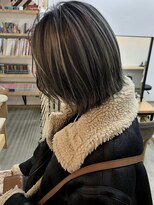 キューズ クラブ(cuz KLUB)&nbsp;【cuzKLUB】ボブ×コントラストアッシュ