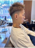 【IRIE HAIR赤坂】ブリーチカラー×フェード×アップバング