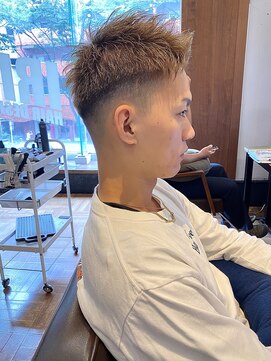 アイリーヘアデザイン(IRIE HAIR DESIGN) 【IRIE HAIR赤坂】ブリーチカラー×フェード×アップバング