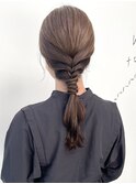 オン眉ロング、簡単ヘアアレンジ♪