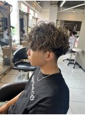 メッシュ　プードルパーマ　波巻きパーマ