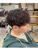 刈り上げマッシュ+波巻きスパイラル