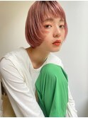 〈ダブルカラー〉ピンクbob オモダノリコ