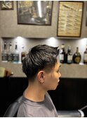 ツーブロフェードアップバング