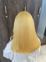 アジールヘア 池袋東口店(agir hair)&nbsp;ぬきっぱなしブロンドカラー☆ミディアムスタイル　池袋