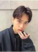艶センターパートニュアンスパーマダークアッシュ韓国マッシュ