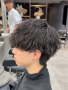 オーバルバイアピッシュ(OVARL by apish) 縦落ちツイストスパイラルメンズパーマツイスパ波巻きパーマ