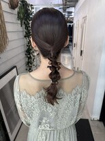 ジゼル 博多筑紫口店(GiseL)&nbsp;【杏実】編み下ろしヘア　結婚式ヘアセット
