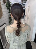 【杏実】編み下ろしヘア 結婚式ヘアセット