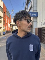 レンゲン(LENGEN)&nbsp;束感刈り上げビジネス七三ツーブロックアップバングgtdam