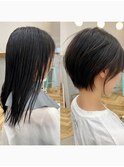 刈り上げない大人ガーリー小顔ショートボブ黒髪◎20代～50代