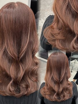 コンマ(,) pink brown