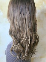 TJ天気予報 7コ 各務原店&nbsp;ハイライトミルキーベージュ/セミロング/デザインカラー