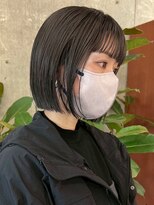 ノード(NODE)&nbsp;栄小顔丸みボブ透明感カラー