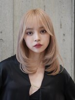 サンクプロジェクト(cinq PROJECT) 韓国ヘア顔周りレイヤーミルクティーベージュグレージュカラー