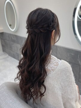 ヘア サロン クラン 東心斎橋店(hair salon clan) 編み込みハーフアップ/心斎橋ヘアセット