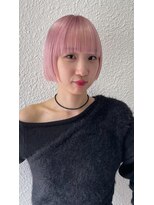 キジ(KIJI) ミニボブ/ボブ/ハイトーン/ハイトーンカラー/ホワイトピンク
