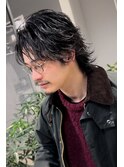 メンズミディアムフェザーパーマ