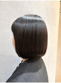 【髪質改善ストレート】内にまとまるボブ