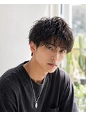 王道無造作波巻きツイストスパイラルセンターマッシュ