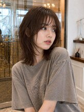 フリックヘアサロン 梅田茶屋町2号店(FLICK HAIR SALON)&nbsp;ミディアムレイヤー/顔周り/レイヤーカット/韓国ヘア/韓国風