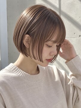 ノア 三宮店(NOA) 【NOA】韓国風ミニボブ×顔まわりレイヤー×シースルーバング