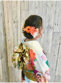 振袖の着付けとヘアーセット
