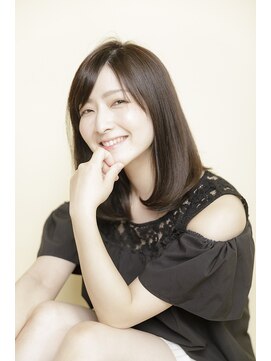 ルルディ バイ アフロディーテ銀座(luludi by APHRODITE) 黒髪/グレーベージュ/レイヤーロング/前髪パーマ/銀座