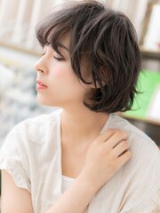 エアリーな毛先で★黒髪アッシュの大人ボブa浦和20代30代40代