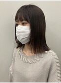 京都　河原町　美容室　顔まわりレイヤー　切りっぱなしボブ