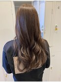 ロング×ベージュ