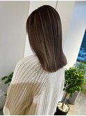 馴染ませバレイヤージュ_ダークアッシュブラウン_
