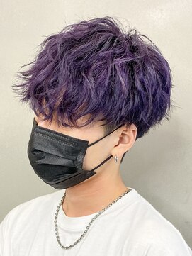 エルマーク(L-MARK) マッシュインナーカラーブリーチダブルカラー韓国センターパート