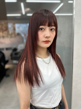 ロンド マーレ 天神大名店(Lond mare) ピンクブラウン/暖色カラー/カシスピンク/韓国ヘア/顔周りカット