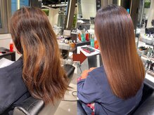 最新メニュー★『ツヤ髪エステ縮毛矯正』の特徴3【ブリーチなどで傷んでいる髪でも施術可能】