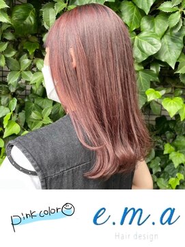 エマヘアデザイン(e.m.a Hair design) ピンクカラー