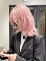 ソル 栄矢場町(SOL)&nbsp;ウルフカットピンクカラーミディアムウルフ